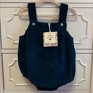 ❌SOLD❌ NWT Kate Quinn Gathered Button Overall Bubble Corduroy Stargazer 18-24M